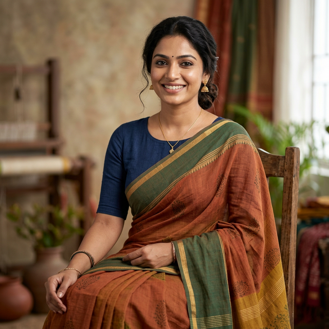 Round Neck Blouse Design