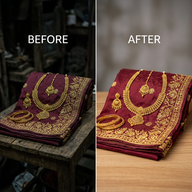 Blurry stretched image