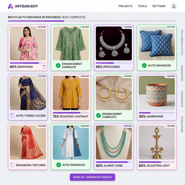 Editing 50 product photos at once with AI